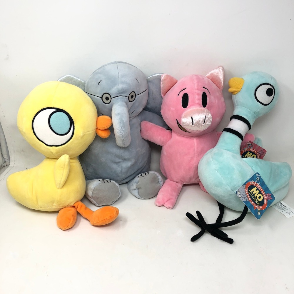 Kohl's Cares Mo Willems Plush Lot 4 Elephant Piggie Pigeon Duckling Bundle